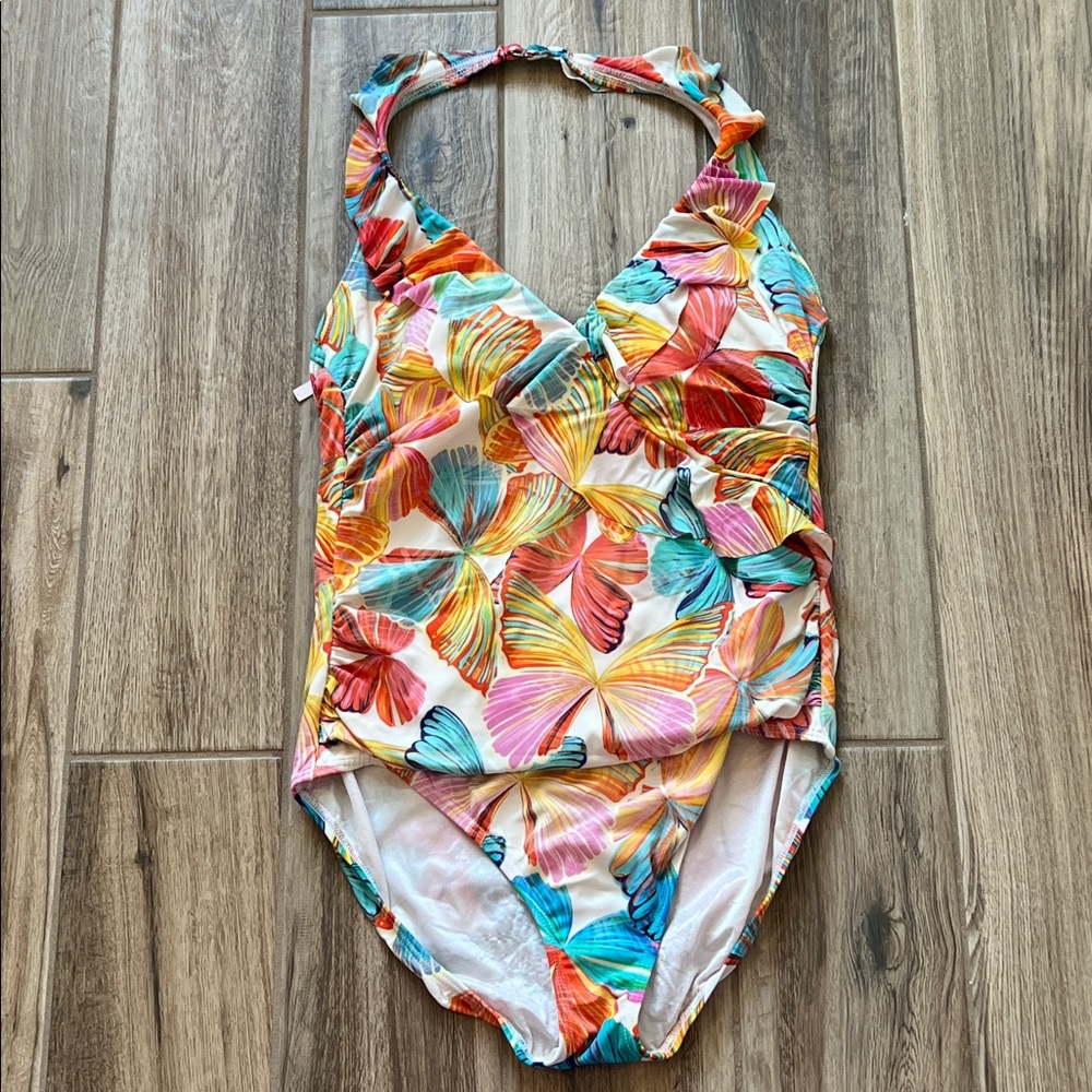 Upstream Butterfly Ruffle Hidden Tummy Swimwear - Picture 3 of 10